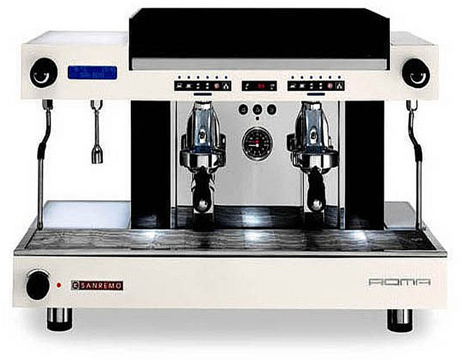 산레모 로마 TCS 2그룹 반자동 에스프레소 업소용 카페 원두 커피 머신