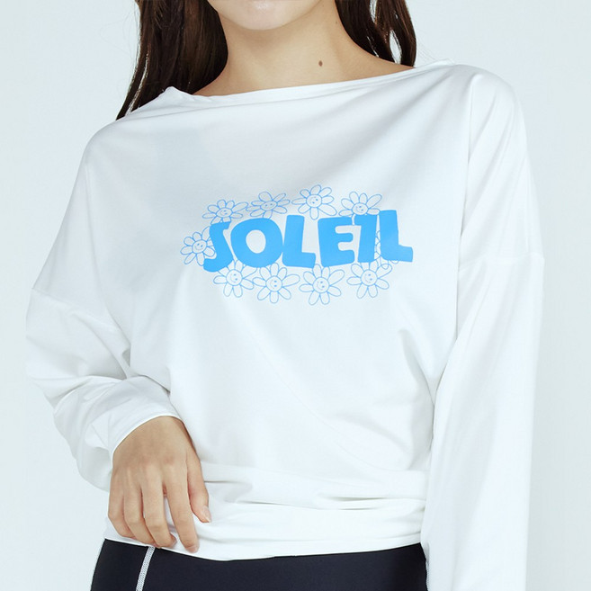 에리페 여성용 솔라 가오리핏 래쉬가드 상의, 화이트