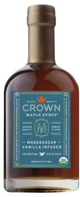 와플 커피 메이플 시럽 팬케이크 크라운 마다카르 바닐라 인퓨즈드 12.7 플로 오즈 리얼 빈 베이킹 칵테일 & 브런치, 12.7 Fl Oz (Pack of 1), 1개, 375ml