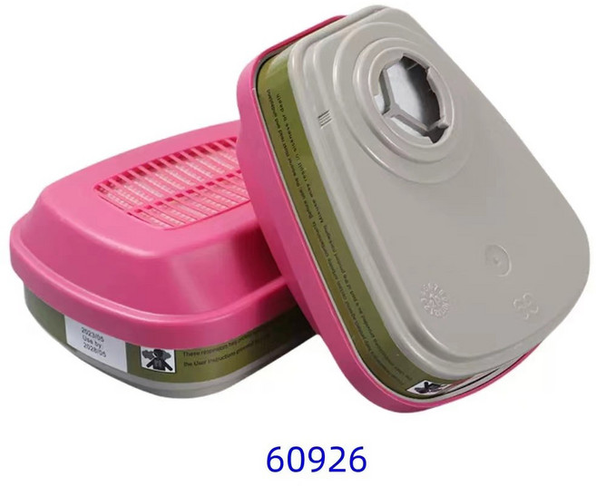 방독면 필터 박스 액세서리 60926 60923 60921 유기 증기용 P100 보호 기능이 있는 다중 가스 증기 카트리지 필터, 1개