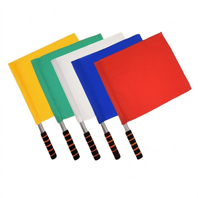 제로앤나인 스포츠 신호 깃발 운동회 컬러깃발 5종세트, 1개, 혼합색상