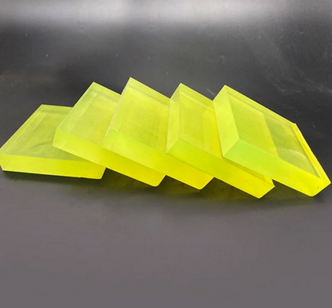 폴리우레탄 사각 PU 댐핑 플레이트 다이 커터 쇠고기 힘줄 쿠션 탄성 고무 시트 골드 컬러 10x10x2cm, 50x50x10mm 2pcs