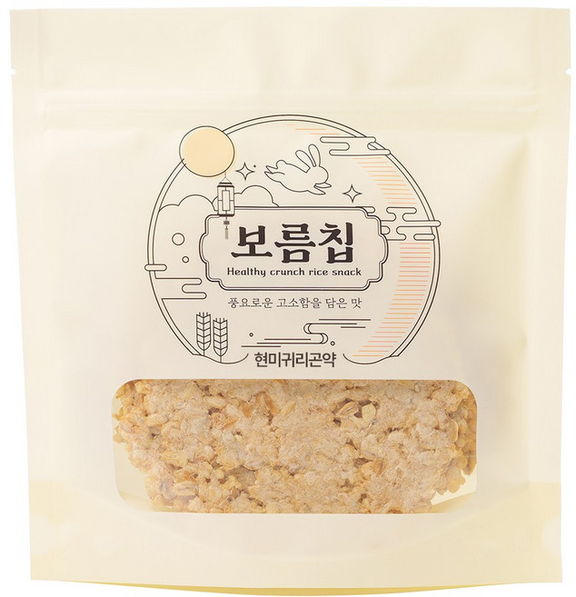 꼬소당 보름칩 현미 귀리 곤약 바삭한 누룽지칩, 1개, 100g