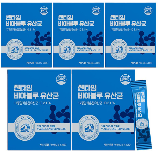 쎈타임 비아블루 전립선 유산균, 5개, 30회분