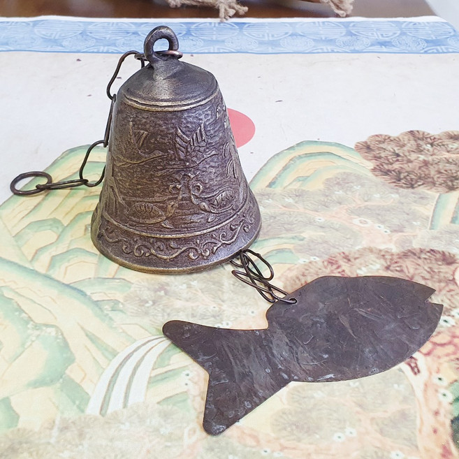 풍수백화점 사찰 불교 풍경 풍경종 사찰종 십장생 주물종 현관종, 특대형