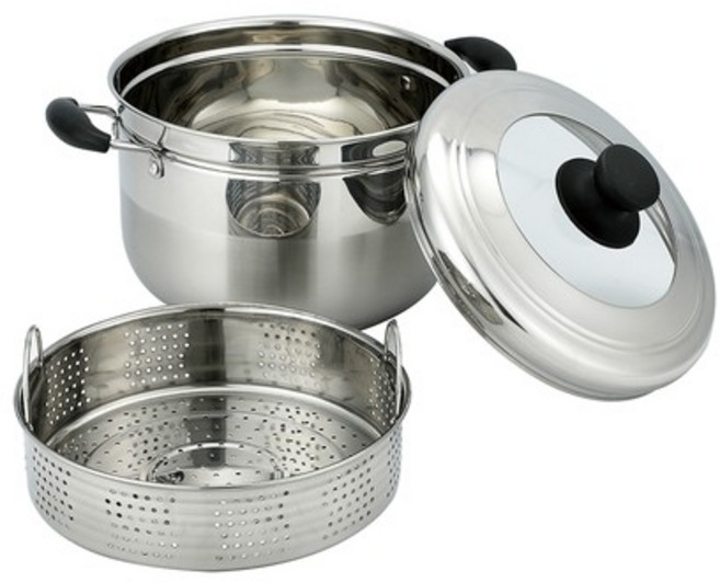 퀸센스 루미스 인덕션 스팀쿠커 26cm_스테인리스 찜냄비, 없음, 1개