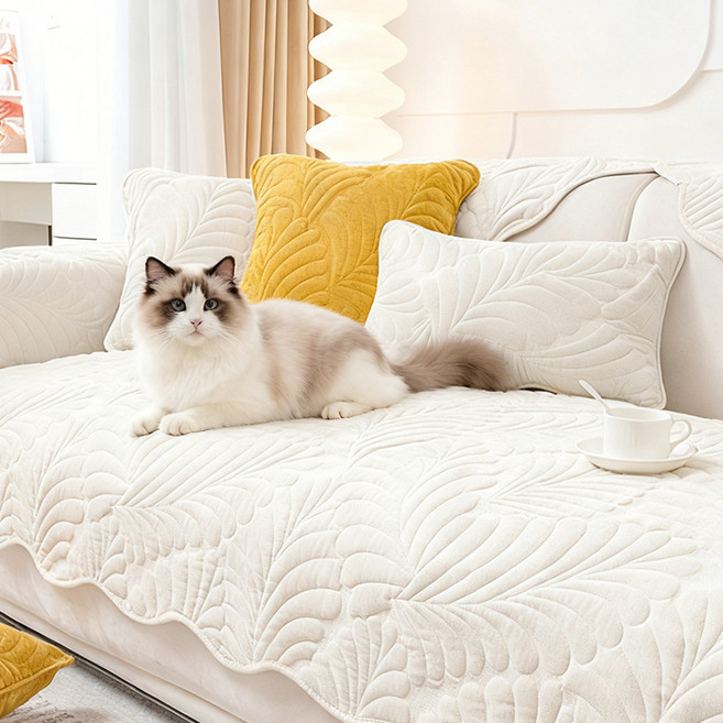 KOKHUB 순면 소프트 편안한 쇼파패드/쇼파커버 사계절 공용 (2-4인용)