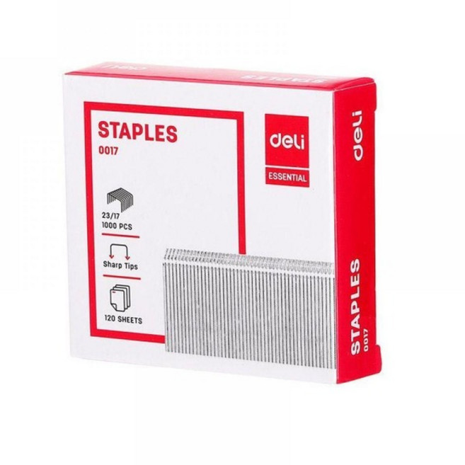 델리 스테이플러 심 17mm E0017 침 스테플러 호치케스, (단일상품)E0017