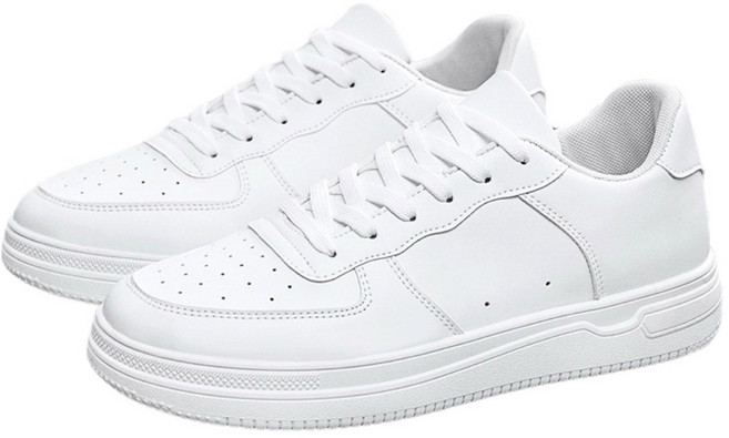 男款基本休閒板鞋 運動鞋 小白鞋 優質皮革 耐磨鞋底 25-27cm