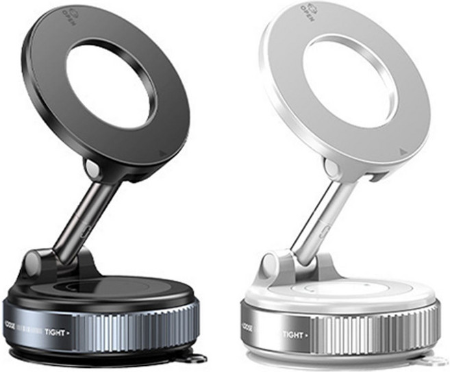 맥세이프 진공 흡착식 차량용 핸드폰 거치대 접이식 360도 회전 마그네틱 휴대폰 거치대 다용도 거치대홀더 1개 A938-O, 01.자석거치대 블랙 A938