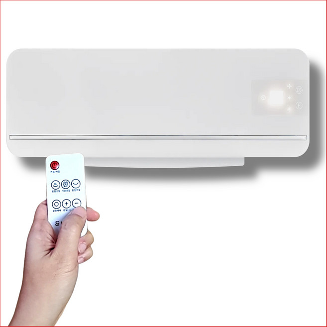 원스 벽걸이 온풍기 가정용 사무실 실내 무소음 온열기 급속 전기 절전형 난방 전열기 PTC 원룸 빌라 따스앤 스윗플래닛, 화이트