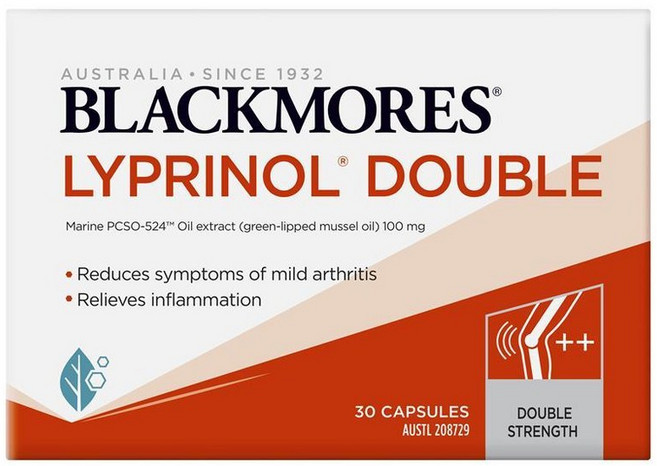 블랙모어스 리프리놀 라이프리놀 더블 초록입홍합 초록홍합 초록잎홍합 30캡슐 (호주) Blackmores Lyprinol Double, 1개, 30정
