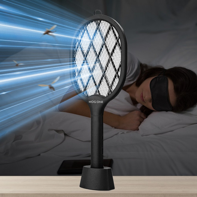 모그원 3300볼트 초강력 전기모기채 GMR-4000 C타입 충전식, GMR-4000 블랙