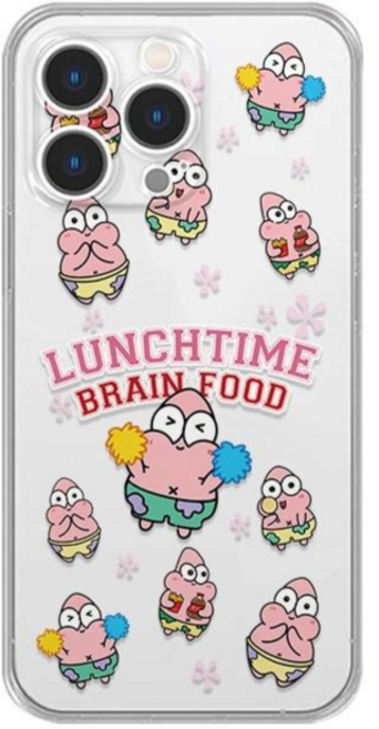 스폰지밥 뚱 크리스탈 젤리 투명 렌즈 풀커버 아이폰 갤럭시 TPU 케이스