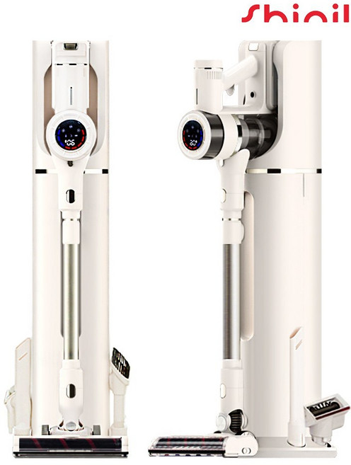 신일 무선청소기 SVC-ST25WIF / 400W BLDC 올인원스테이션 (먼지통비움+충전+거치+수납)