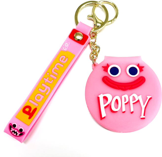 블루 핑크 괴물 굿즈 뽁뽁이 푸쉬팝 팝잇 가방 열쇠고리, 1개, 손거울 키링(핑크괴물)