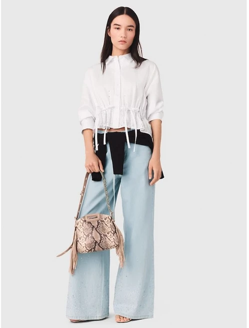 String Detailed Shirts - White 1147941 - 쿠팡