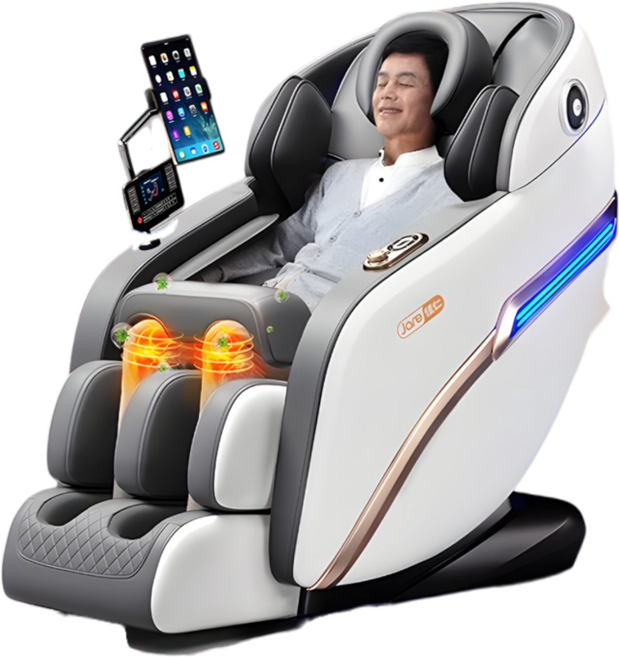 전신 스마트 안마의자 마사지 선물 안락의자 안마기 듀얼트랙 에어쿠션 무중력 블루투스 완제품배송, 그레이