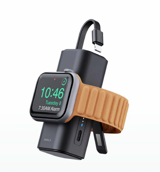 iWALK Watch Mini 蘋果手錶充電器 無線便攜 磁吸充電, 1個, TYPE C【霧面黑】