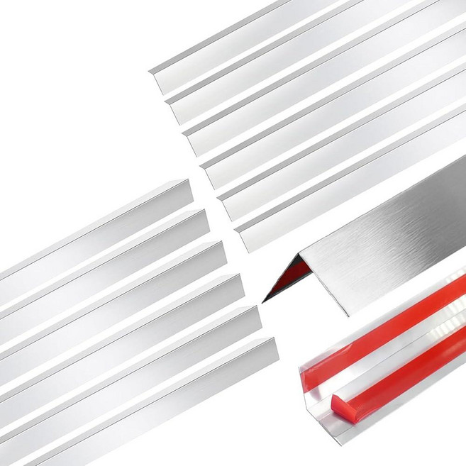 12 Pcs 스테인리스 Steel Corner Guards 48 Inch Metal Wall Protector L-Shaped Guard Protection Strip for, 12 Pcs 스테인리스 Steel Corner Guar