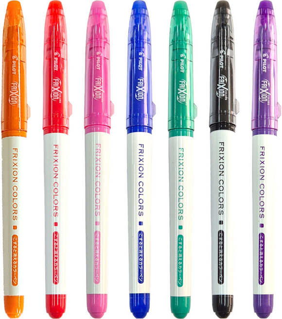 (7색세트) PILOT 열펜 열사인펜 싸인펜타입 프릭션컬러즈, 혼합색상