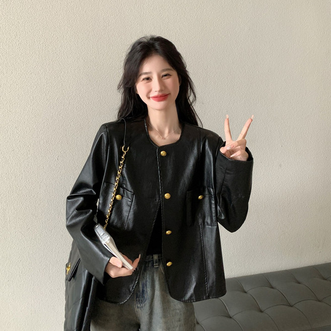 셀리드 여성용 PU 가죽 코트 라이더 숏 재킷 Women's Jacket