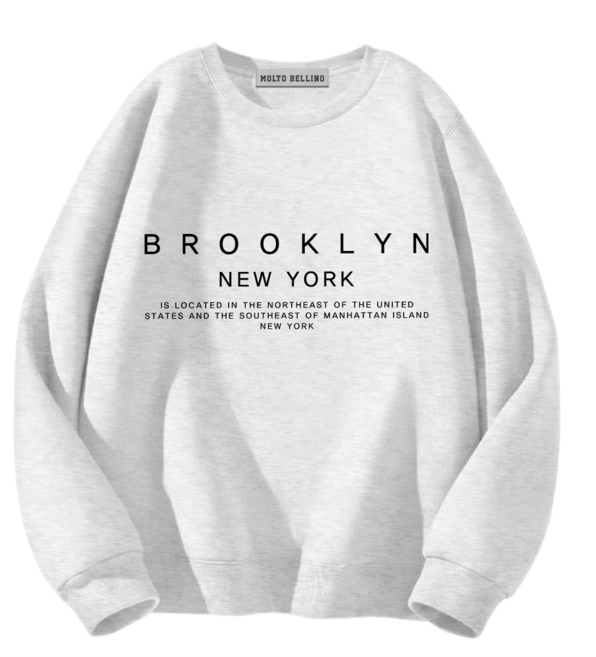 몰토벨리노 브룩클린뉴욕 스탠다드 맨투맨 티셔츠