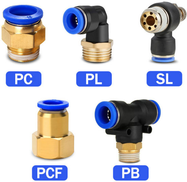 5Pcs 공압 공기 커넥터 피팅 PC PCF PL SL 4mm 6mm 8mm 스레드 1/8 1/4 3/8 1/2 호스 파이프 퀵, [05] PB (5PCS), [39] 10-03