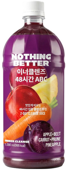 낫띵베럴 이너클렌즈 48시간 공복 클렌즈 디톡스 ABC주스, 1개, 1L