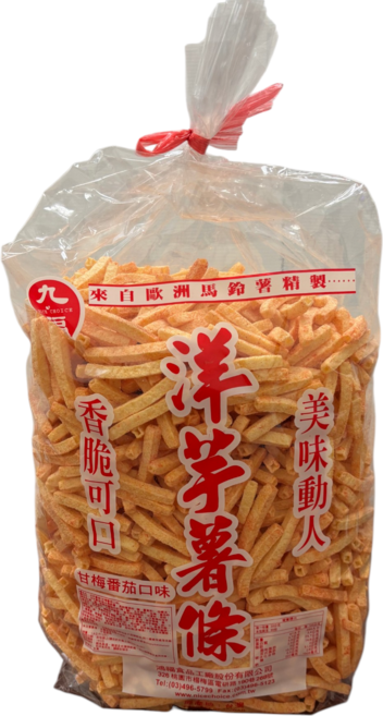 九福 洋芋薯條 甘梅番茄風味 3台斤(1.8公斤), 1.8kg, 1個