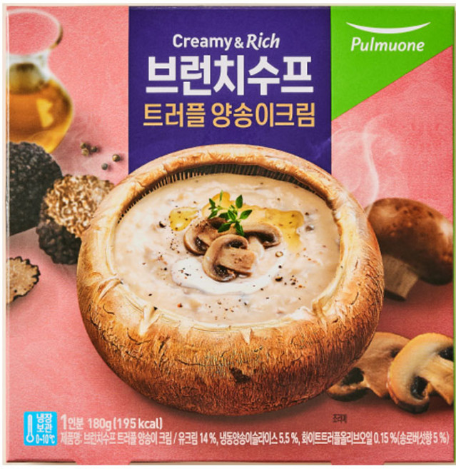 (냉장)[풀무원]브런치수프 트러플양송이크림, 16개, 180g