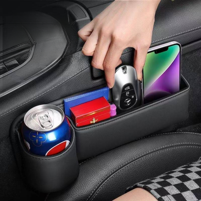 카시트 틈새 수납함 인테리어 소품 수납 가방, 조수석 블랙, 1개