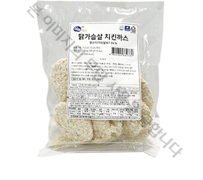 하늘푸드 닭가슴살 치킨까스, 1개, 800g