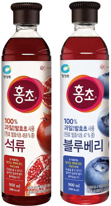 청정원 홍초 석류 + 블루베리, 1세트, 1.8L