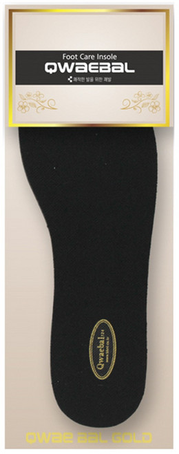 쾌발 골드 깔창 블랙, 1개