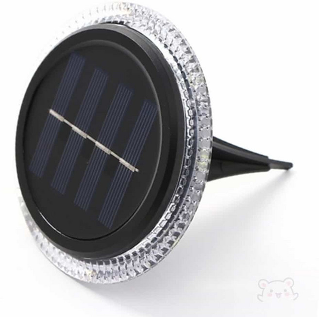 YWstore 백색 원형 태양광 바닥등 2p 세트 조명등