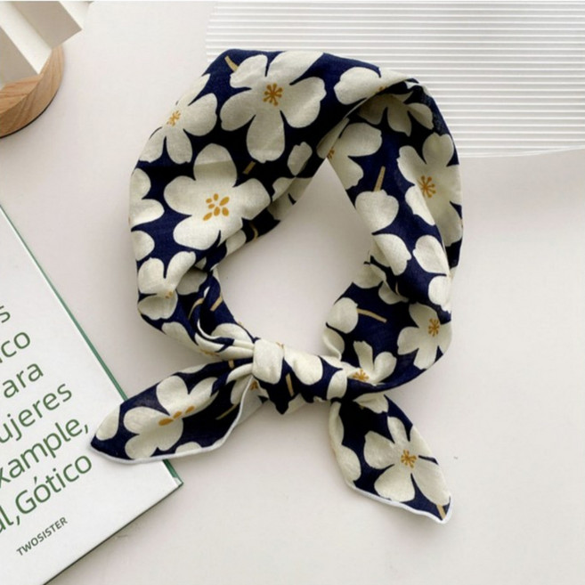 여성 간절기 플라워 사각 스카프 S-33