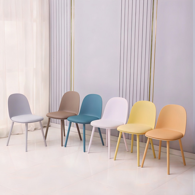 RM디자인 릴리 식탁의자 디자인 플라스틱 카페 인테리어 의자, 릴리-오렌지, 1개