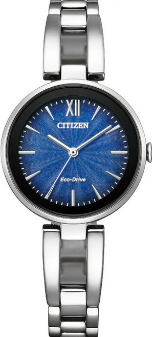 CITIZEN Eco-Drive 藍色羅馬數字女錶