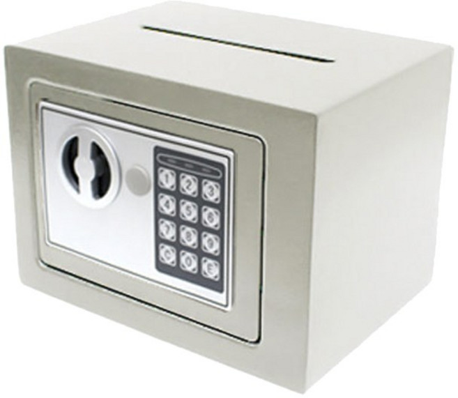 디지털 지폐투입구 안전 금고 17D, 화이트