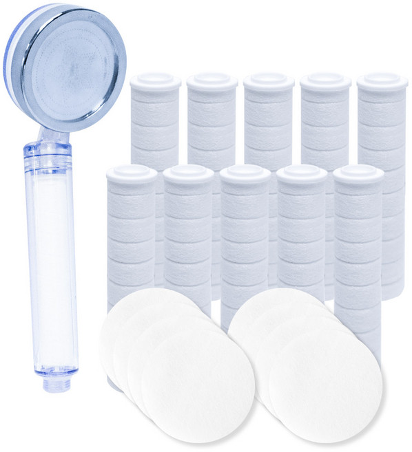 닥터퓨어 아토젯 호환 녹물 바디필터10개 패브릭10개 제거 샤워기 염소 gipple*442200592PD, 1개, 바디필터 + 패브릭필터 10개, 아토젯 샤워기 녹물필터