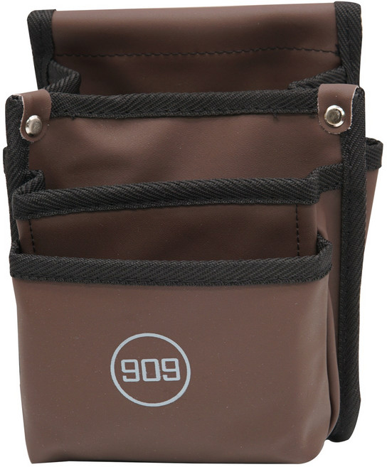 구공구 3단 인테리어 필름가방 가죽 못주머니 공구가방, 브라운, 1개