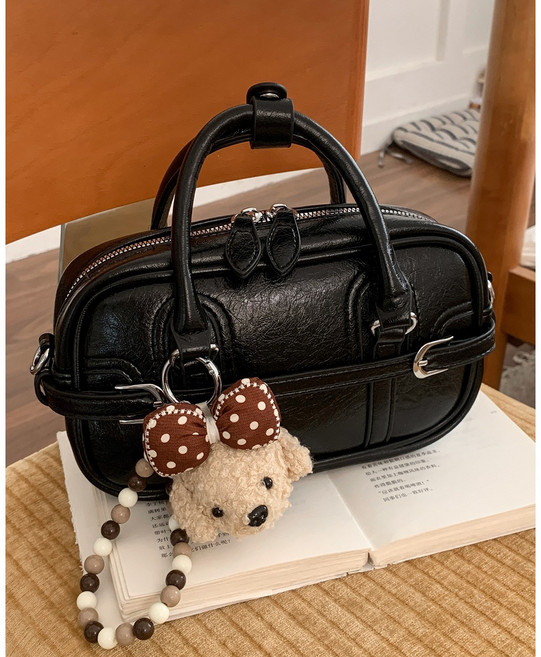 파스텔 미니 보스턴백+팬던트 토트&숄더 2WAY 데일리가방