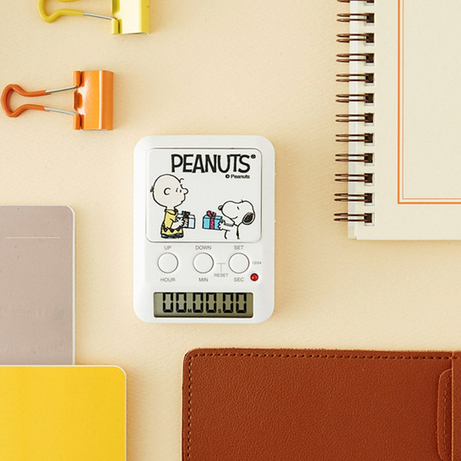 스누피 스톱워치 공부타이머 스탑워치 학습타이머, 스누피선물화이트