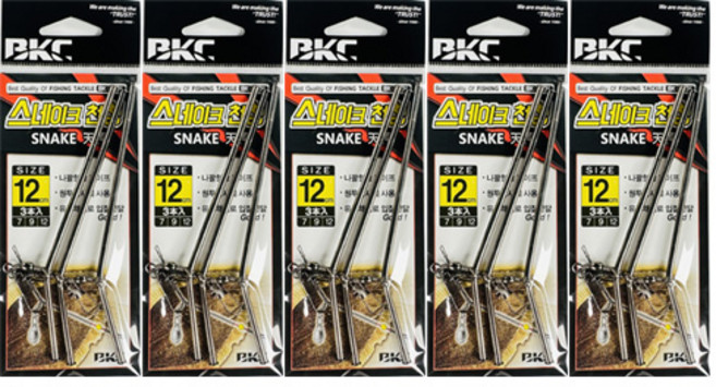 백경 스네이크 천칭 L형 편대 원투 자작채비 BK-1236 5세트, 5개, 3개입