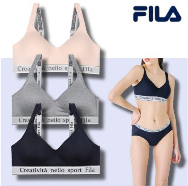 [브랜드정품/빠른출고] 휠라 FILA 여성W 스포츠 브라 언더웨어 브라탑 3 Colors 몰드 부착형 속