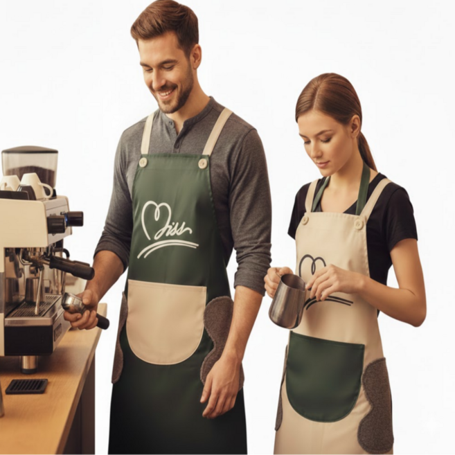 모노온 핸드타올 방수앞치마, 1개, 다크그린