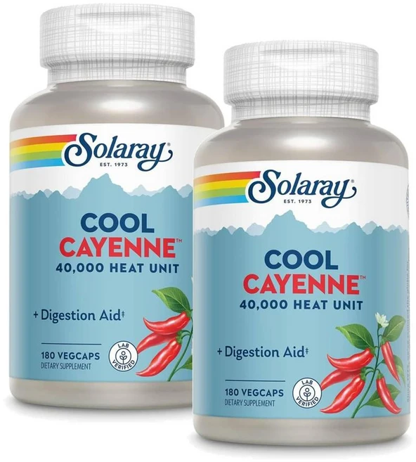 솔라레이 쿨 카이엔 40000 HU 캡슐 SOLARAY Cool Cayenne, 2개, 180정 - 쿠팡