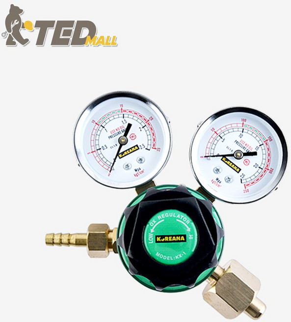코리아나 산소 조정기 레귤레이터 게이지 OX 조절기 감압기, 1개, KX-1