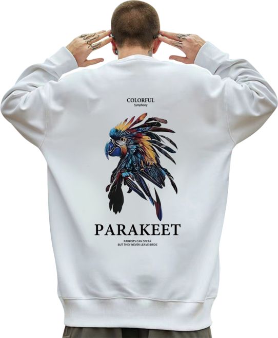 훌룰루 남자 패션맨투맨 오버핏 추동 프린팅 긴팔티 박스티